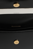 Hourglass Stretched Top Handle Bag in Black BALENCIAGA