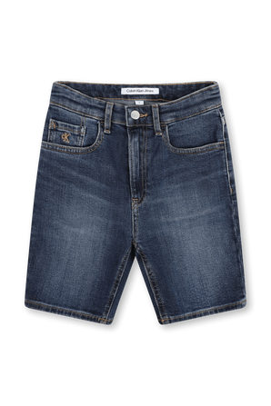 גילאי 4-16 מכנסי ג'ינס קצרים כחולים CALVIN KLEIN