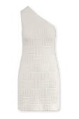 שמלת מיני א-סימטרית לבנה BOTTEGA VENETA