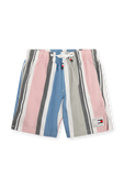 גילאי 8-14 מכנסי פסים קצרים צבעוניים עם שרוכים TOMMY HILFIGER KIDS