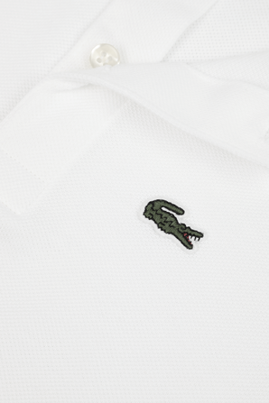 גילאי 2-16 חולצת פולו בלבן עם פאץ' לוגו LACOSTE KIDS