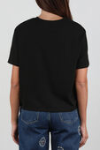 חולצת טי קצרה שחורה עם לוגו TOMMY HILFIGER