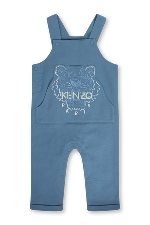 גילאי 3-12 חודשים אוברול כחול עם חולצת לוגו לבנה KENZO KIDS