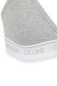 חזיית משולשים אפורה עם רצועת לוגוטייפ CALVIN KLEIN