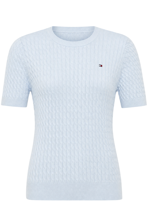 חולצת סריג שרוול קצר TOMMY HILFIGER