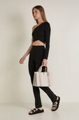 תמונת דוגמן קידמית של Two-Tone Canvas Tote Bag Mini