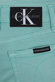 גילאי 4-12 מכנסי דנים קצרים בגוון ירוק CALVIN KLEIN