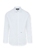 חולצת כפתורים לבנה מחויטת DSQUARED2