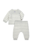 גילאי 1-18 חודשים סט מכנסיים וחולצה בדוגמת פסים PETIT BATEAU