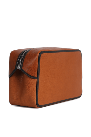 תיק נסיעות מעור בצבע חום DSQUARED2