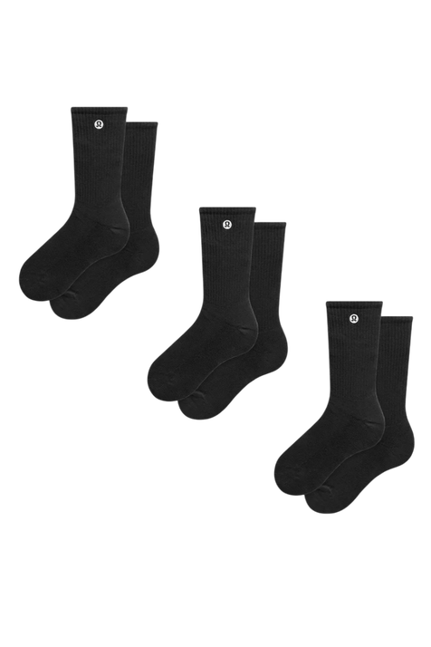 Unisex Daily Essential Crew Socks 3 Pack LULULEMON