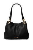 LG Raven Leather Shoulder Bag in Black MICHAEL KORS