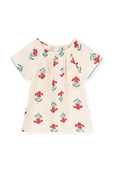 חולצה קצרה פרחונית פרחונית - גילאי 3-5 PETIT BATEAU