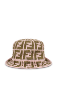 כובע באקט מונוגרמי בגווני ורוד וירוק FENDI