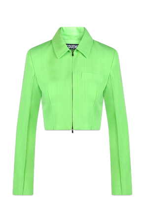 חולצת קרופ מרוכסנת ירוקה JACQUEMUS