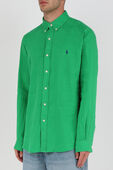 חולצת פשתן מכופתרת ירוקה POLO RALPH LAUREN