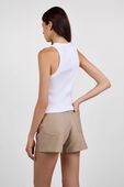תמונת דוגמן אחורית של Ribbed Heavyweight Cotton Racerback Tank Top