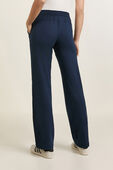 תמונת דוגמן אחורית של Soft Jersey Straight-Leg Mid-Rise Pant *REG