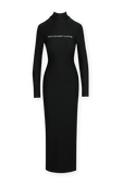 תמונה קידמית של Long Sleeve Maxi Dress in Black