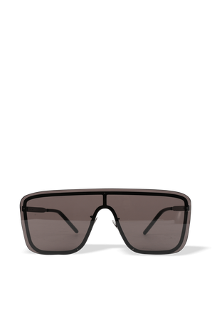 364 Mask Sunglasses in Black SAINT LAURENT