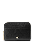 תמונה קידמית של Pebbled Leather SM Wallet in Black