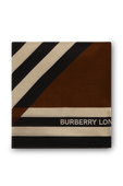 צעיף כותנה מרובע עם לוגו BURBERRY