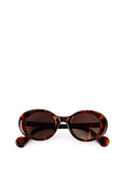תמונה קידמית של Vintage-Inspired Butterfly Shape Sunglasses in Brown