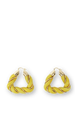 זוג עגילי משולש בצהוב וזהב BOTTEGA VENETA