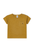 חולצת טי קאמל עם כיס צד - גילאי 18-36 חודשים PETIT BATEAU