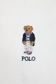 חולצת פולו עם רקמת דובי בגוון לבן POLO RALPH LAUREN