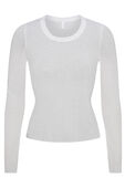 תמונה קידמית של SHEER RIB LONG SLEEVE WIDE CREW