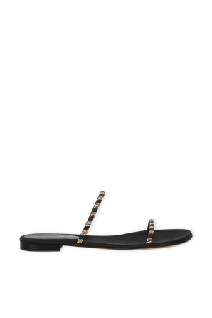 Melina 05 Flat Sandals in Black