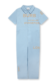 גילאי 3-14 אוברול לוגומאניה כחול BURBERRY