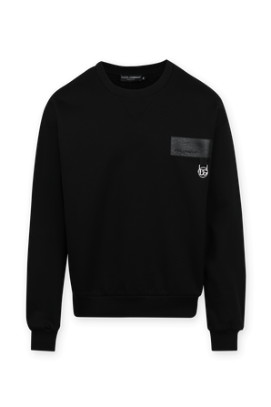 DG Logo Patch Sweatshirt in Black DOLCE & GABBANA