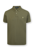 תמונה קידמית של Short Sleeve 2 Buttons Polo Shirt in Olive Green