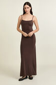 תמונת דוגמן קידמית של Nulu Spaghetti-Strap Maxi Dress