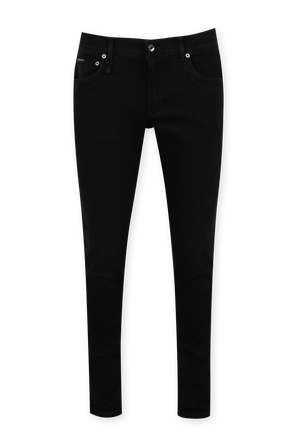 Mid Rise Slim Fit Jeans in Black