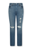 מכנסי ג'ינס 501 כחולים עם קרעים LEVI`S
