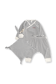 מארז בגד גוף חולצת מעטפת מכנסיים ובובת שמיכי - גילאי ניובורן-12 חודשים PETIT BATEAU