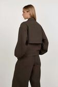 תמונת דוגמן אחורית של LuluLinen Funnel-Neck Jacket