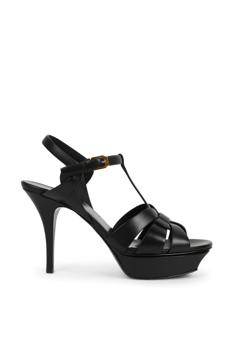 סנדלי עקב טריביוט מעור SAINT LAURENT