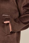 תמונת תקריב דוגמן של Plush Velour Oversized Hoodie