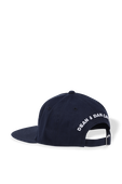 כובע מצחייה כחול עם רקמת לוגו בלבן DSQUARED2 KIDS