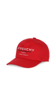 כובע בייסבול באדום עם לוגו GIVENCHY KIDS