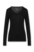 חולצת טי ארוכה בגוון שחור PETIT BATEAU