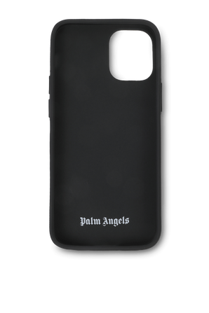 כיסוי שחור לאייפון 12 עם הדפס דקלים PALM ANGELS