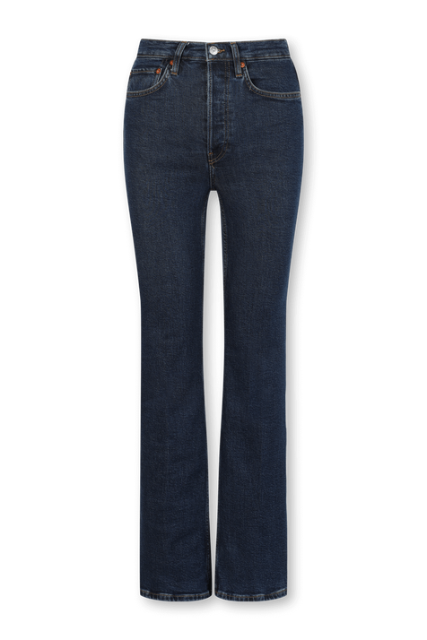 מכנסי ג'ינס שנות ה-70 בשטיפה כחולה