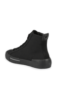תמונה אחורית של S-Dense Mid Cut Sneakers in Black