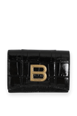 Hourglass Mini Wallet in Black BALENCIAGA