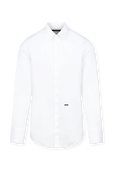 חולצה מכופתרת שנות ה-70 עם לוגו מטאלי רקום DSQUARED2